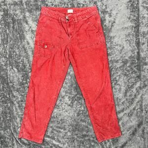 Time and Tru Womens Pants Jeans Size 10 Rustic Red CORDUROY 75% COTTON 24% Poly